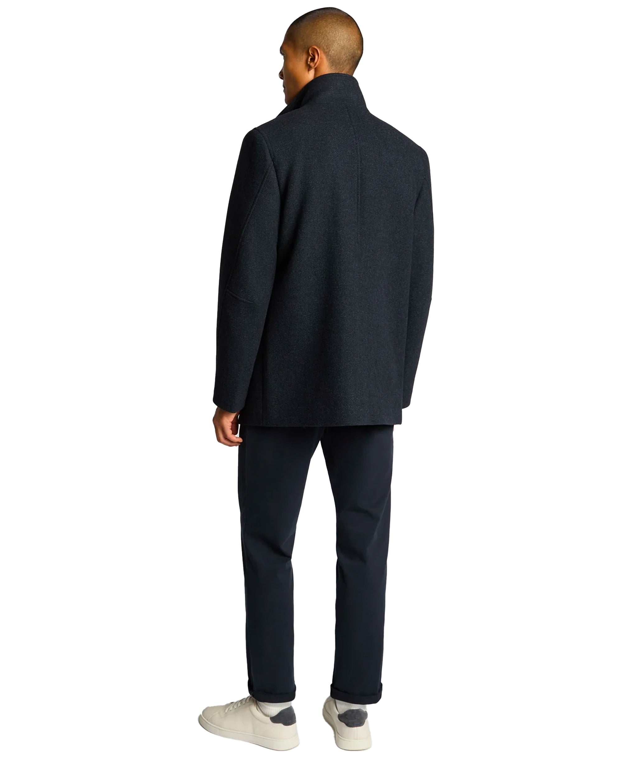 Remus Uomo Jacob Regular Fit Wool Blend Coat Navy