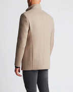 Remus Uomo Jonah Wool Rich Overcoat Beige