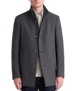 Remus Uomo Jonah Wool Rich Overcoat GREY