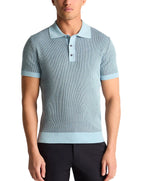 Remus Uomo Knitted Polo Shirt BLUE