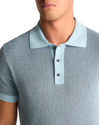 Remus Uomo Knitted Polo Shirt BLUE