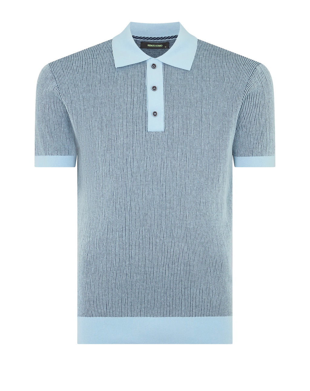 Remus Uomo Knitted Polo Shirt BLUE