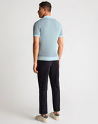 Remus Uomo Knitted Polo Shirt BLUE