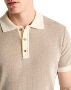 Remus Uomo Knitted Polo Shirt CREAM