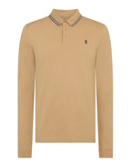Remus Uomo Long Sleeve Polo Shirt Tan
