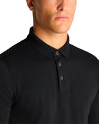 Remus Uomo Long sleeve polo shirt Black