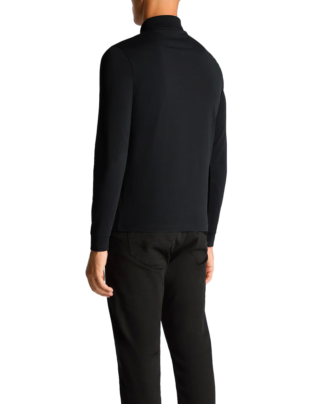Remus Uomo Long sleeve polo shirt Black