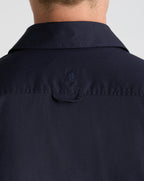 Remus Uomo Navy Collared Cotton Blend Shacket NAVY