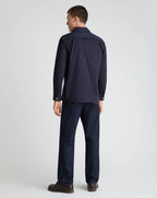 Remus Uomo Navy Collared Cotton Blend Shacket NAVY