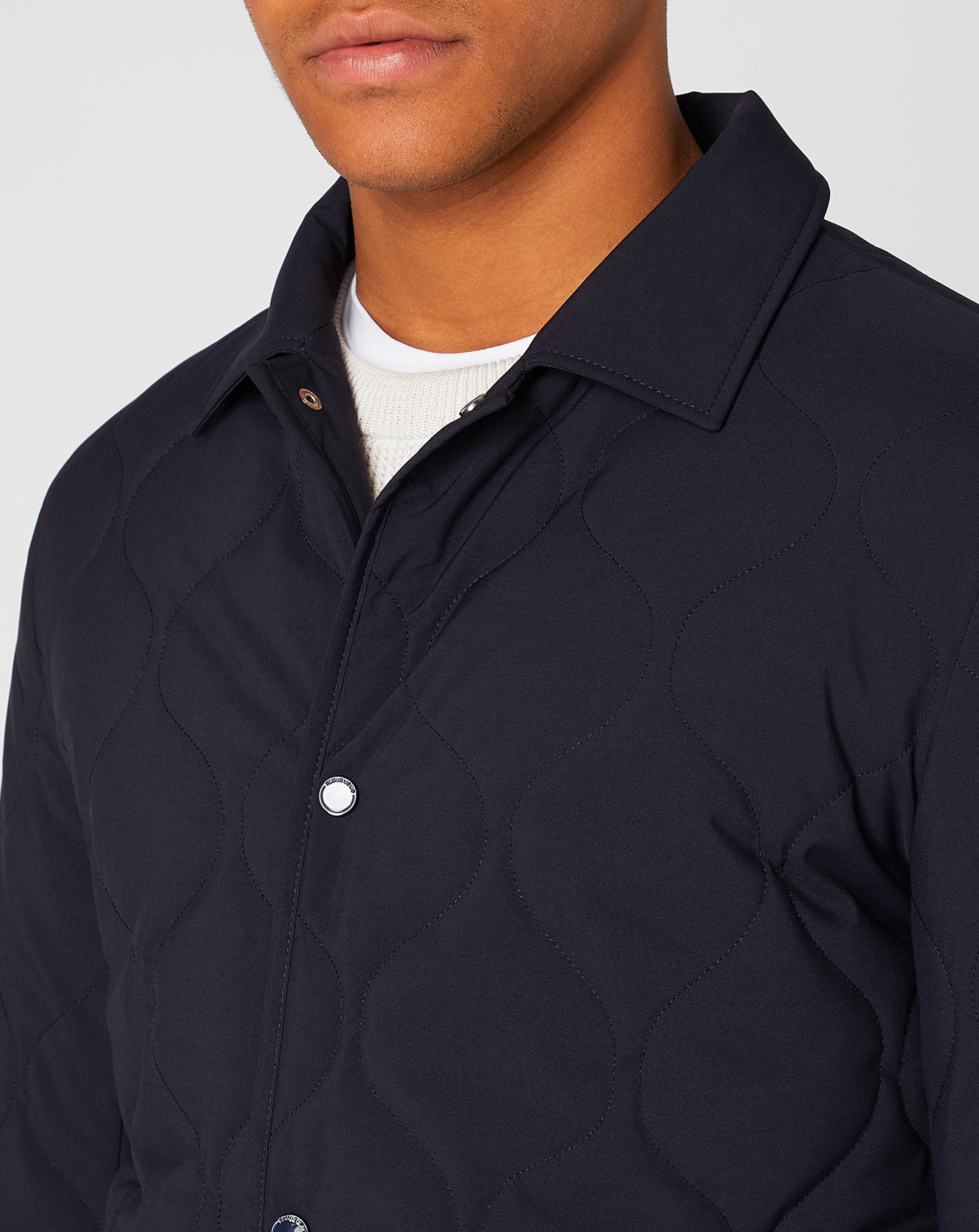 Remus Uomo Quilted Jacket Navy