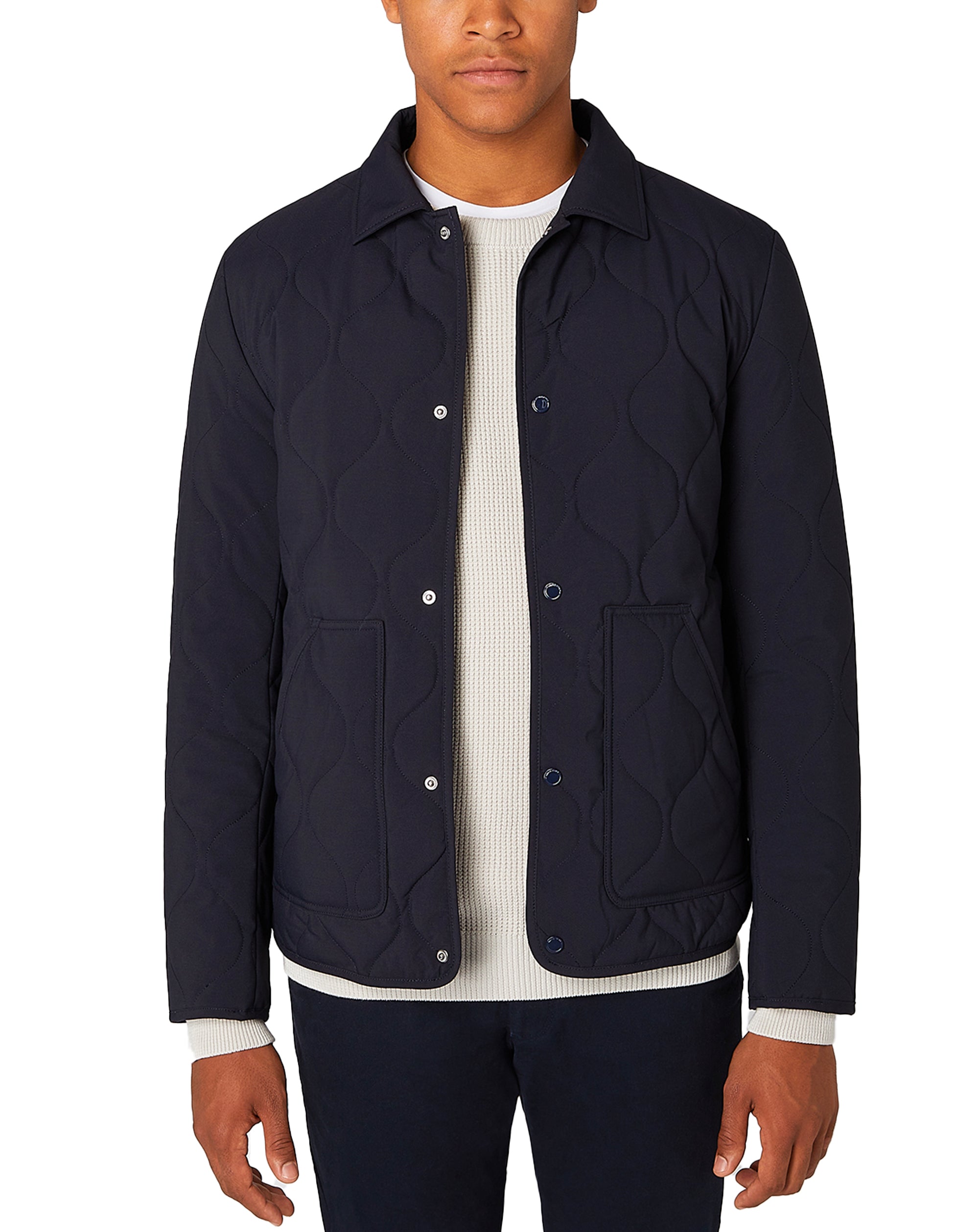 Remus Uomo Quilted Jacket Navy