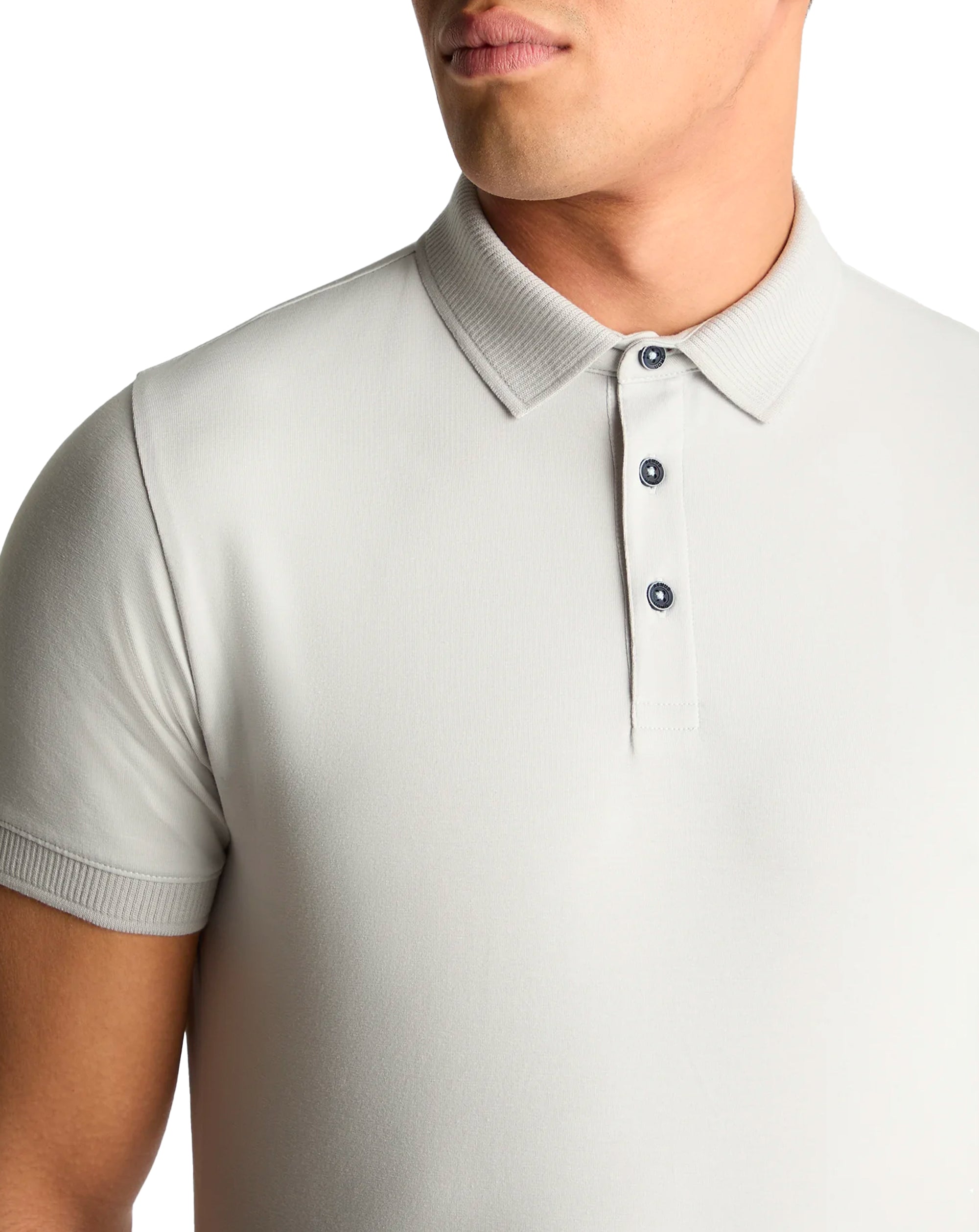 Remus Uomo Polo Shirt Tapered Fit Cotton-Stretch Quiet Grey