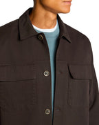 Remus Uomo Regular Fit Double Pocket Shacket Chocolate