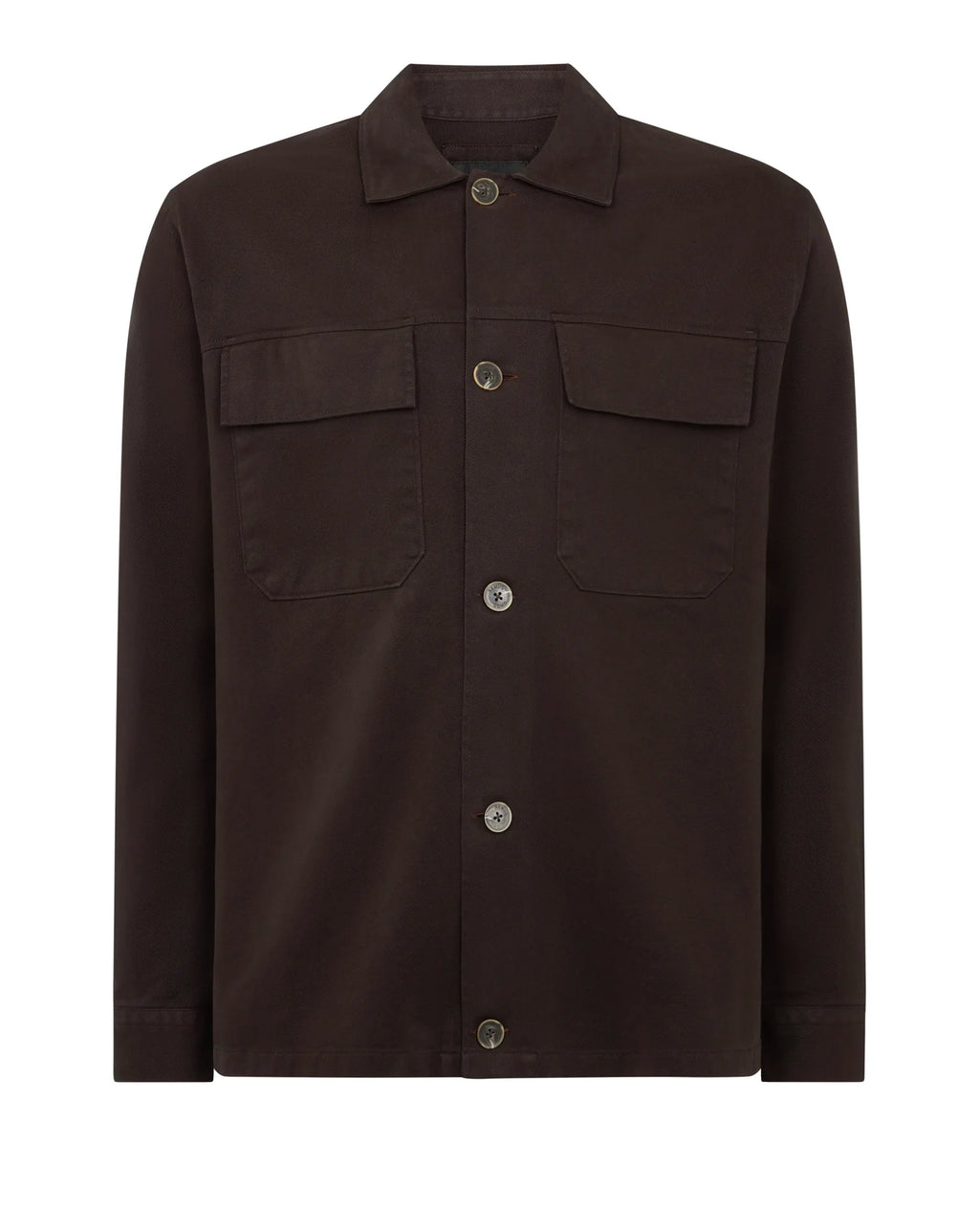 Remus Uomo Regular Fit Double Pocket Shacket Chocolate