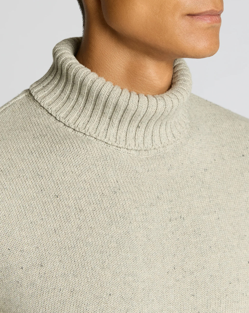 Remus Uomo Roll Neck Sweater Light Grey