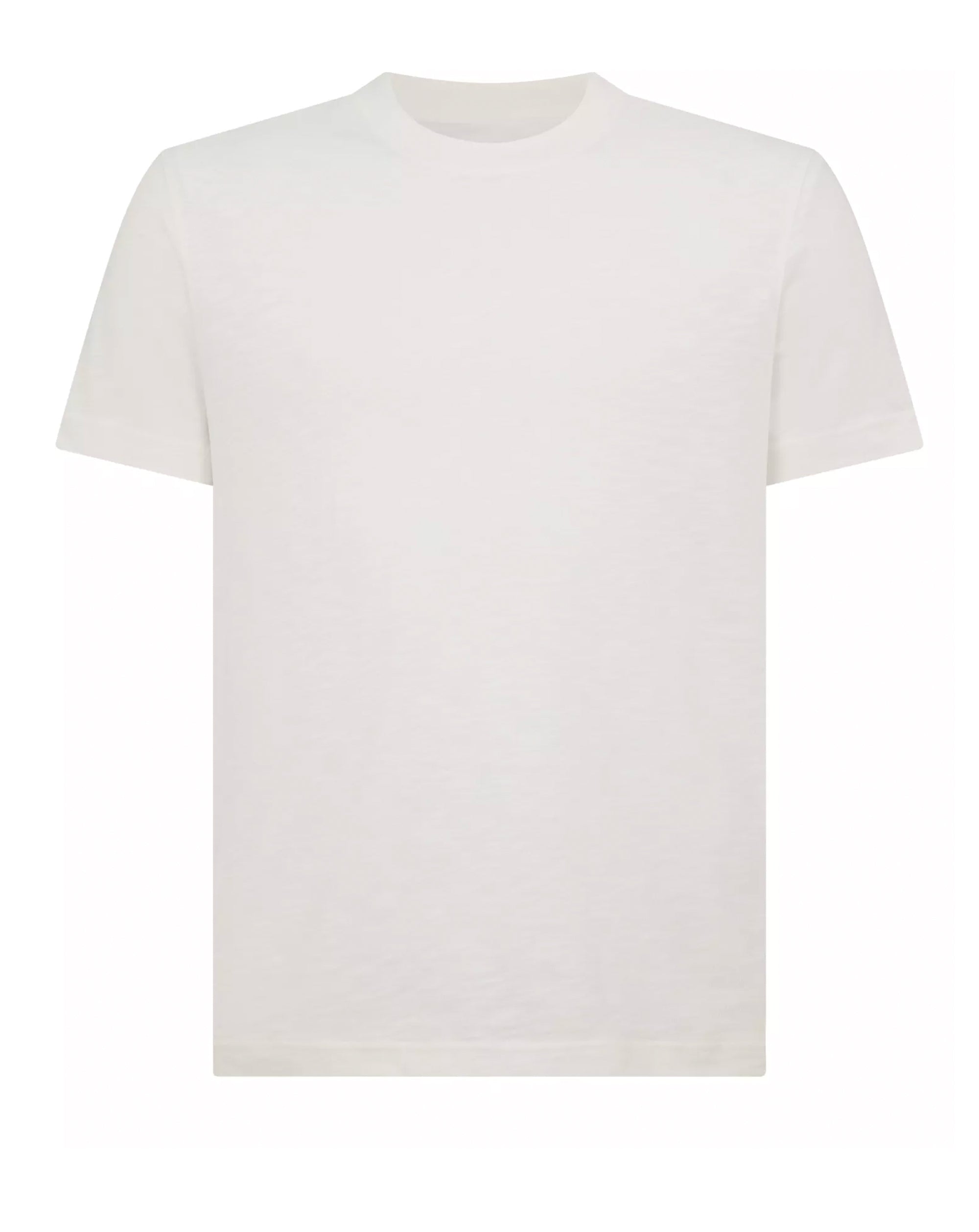 Remus Uomo Slub Cotton T Shirt White