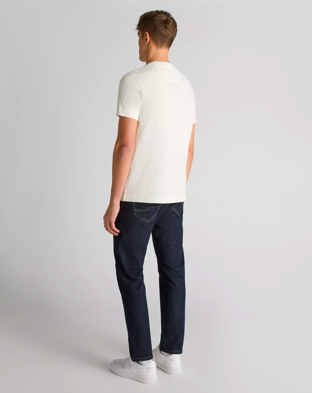 Remus Uomo Slub Cotton T Shirt White