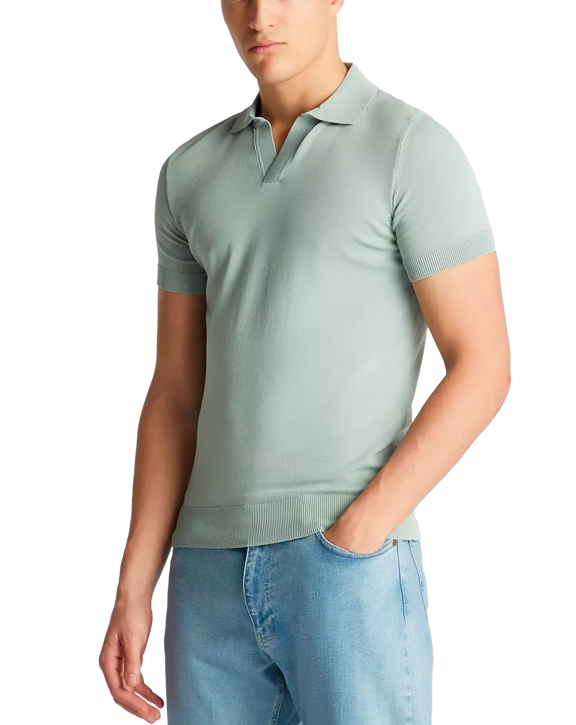 Remus Uomo Shirt Sleeve Poloshirt Light Green