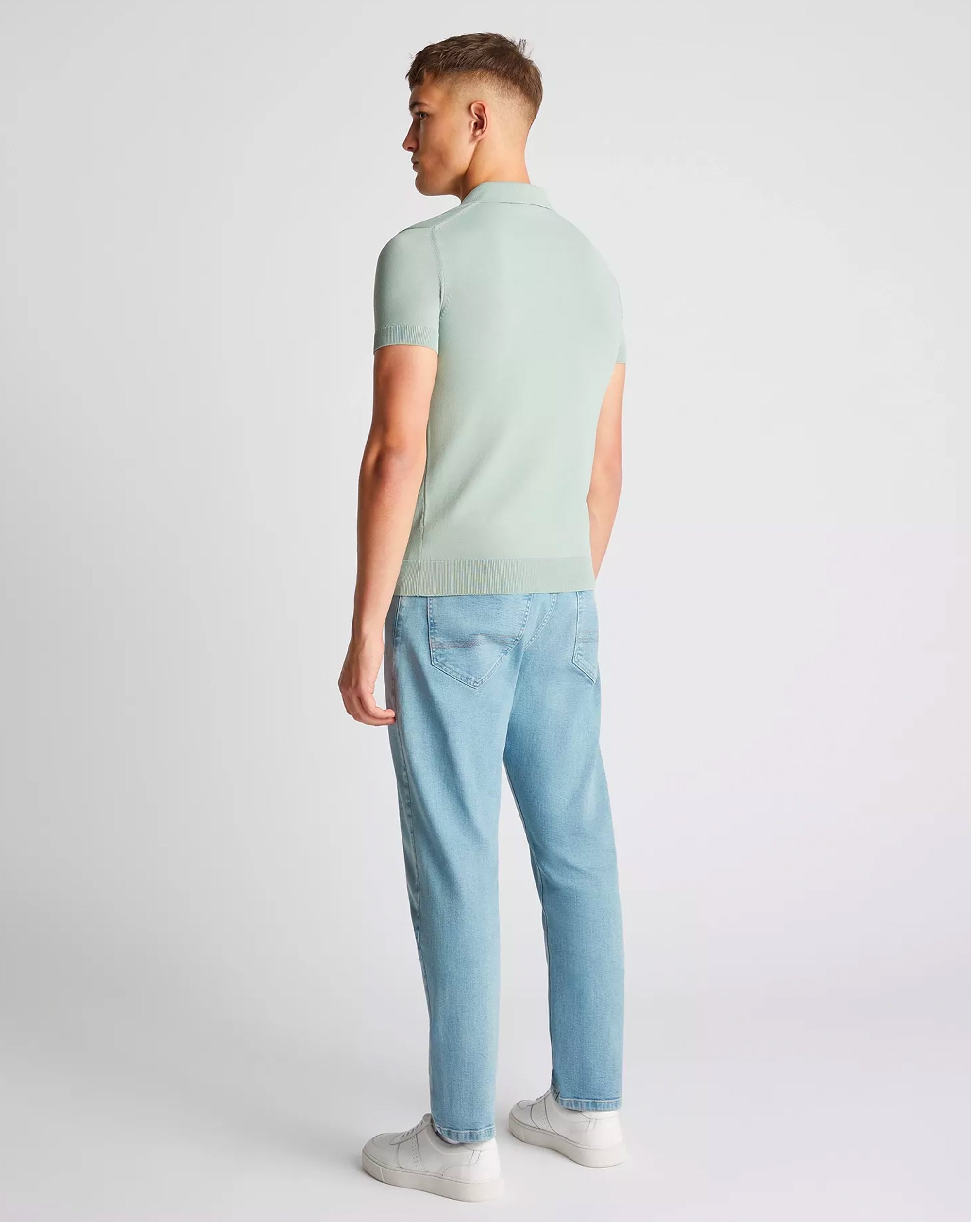 Remus Uomo Shirt Sleeve Poloshirt Light Green