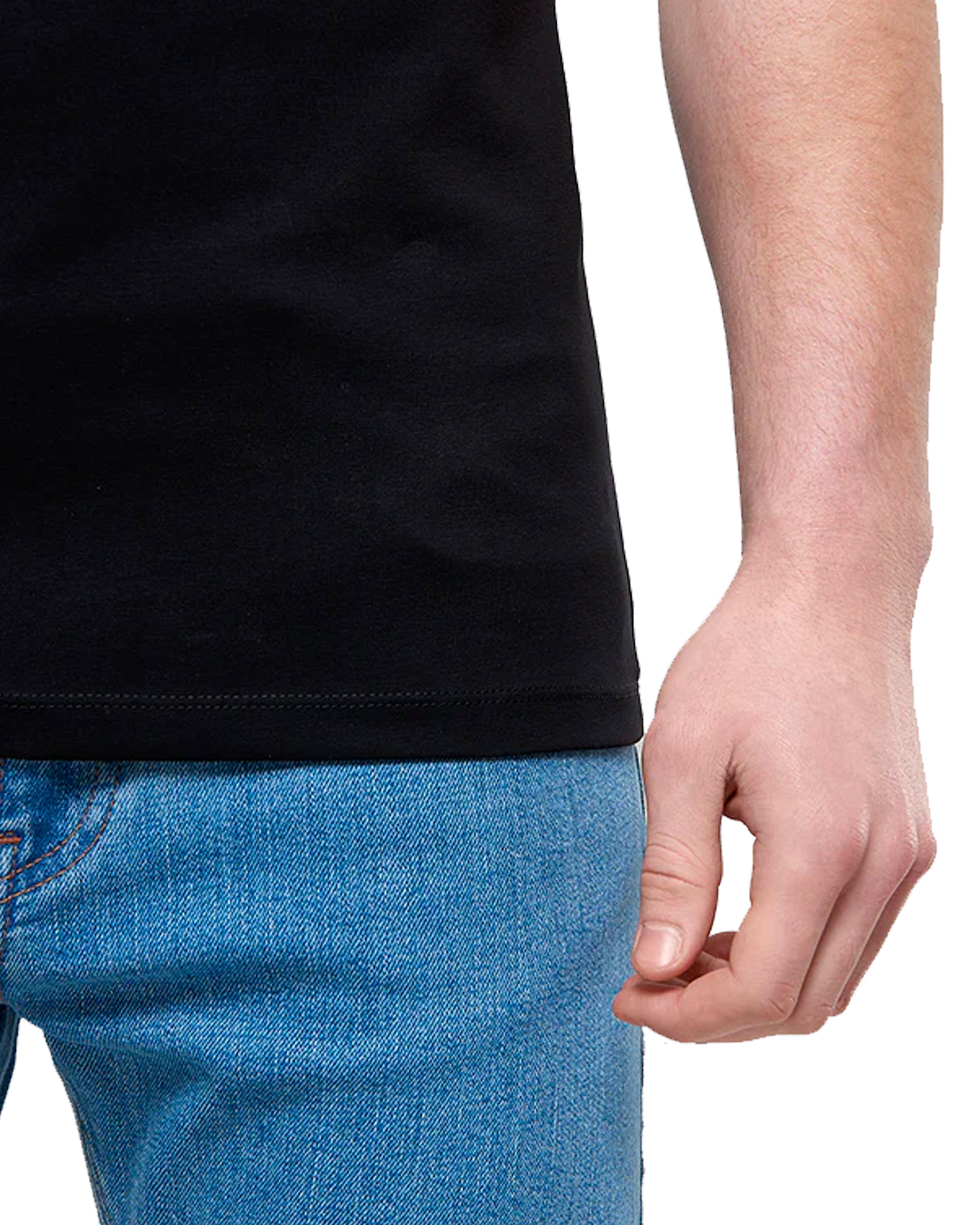 Remus Uomo Tapered Fit Cotton-Stretch T-Shirt Black