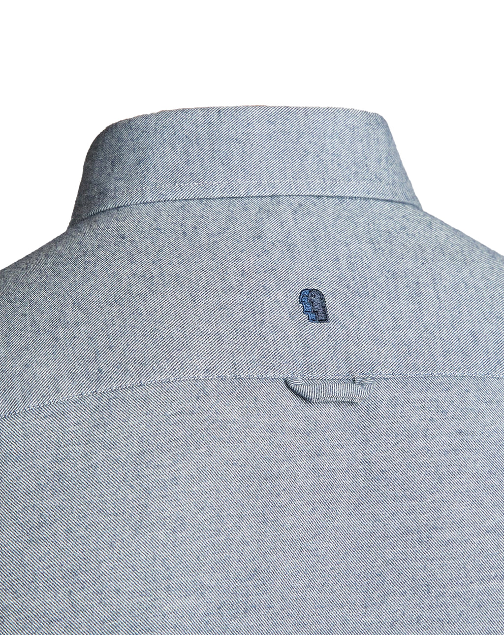 Remus Uomo Tapered Fit Soft Cotton Shirt Navy