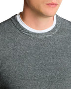Remus Uomo Two-Tone Knit Sweater Grey