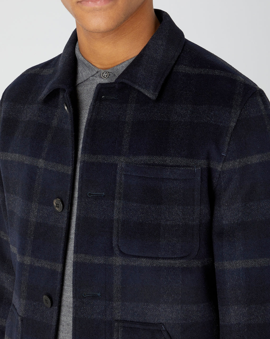Remus Uomo Wool Blend Jacket Navy
