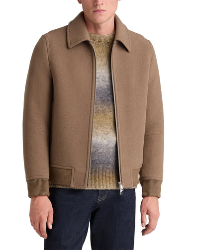 Remus Uomo Wool Rich Bomber Jacket STONE