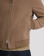 Remus Uomo Wool Rich Bomber Jacket STONE