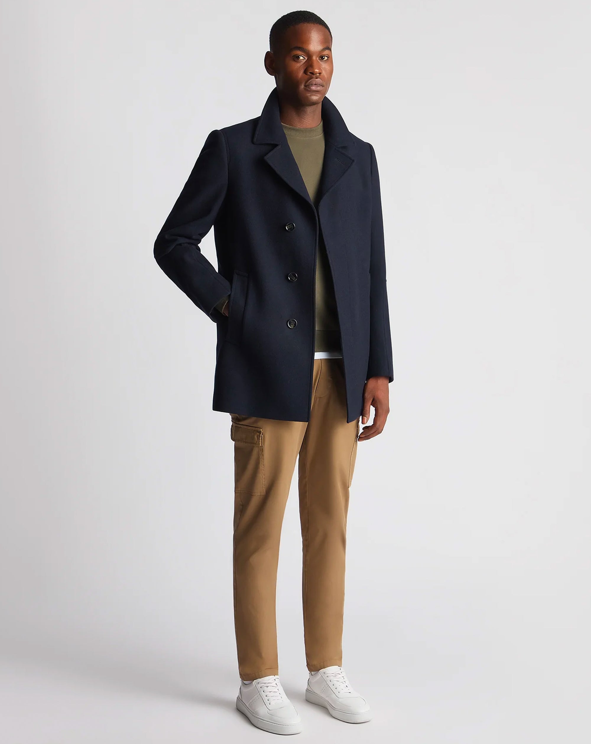 Remus Uomo Remus Uomo Lochlan overcoat DARK NAVY