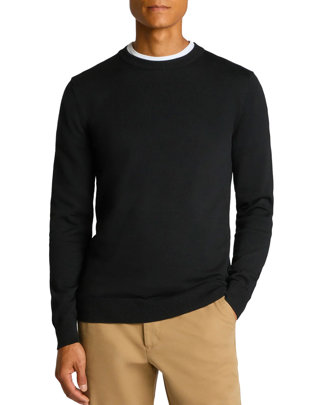 Remus Uomo Crew Neck Cotton Sweater Black