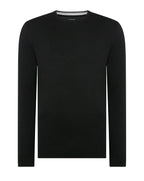 Remus Uomo Crew Neck Cotton Sweater Black