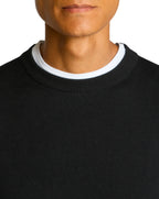 Remus Uomo Crew Neck Cotton Sweater Black
