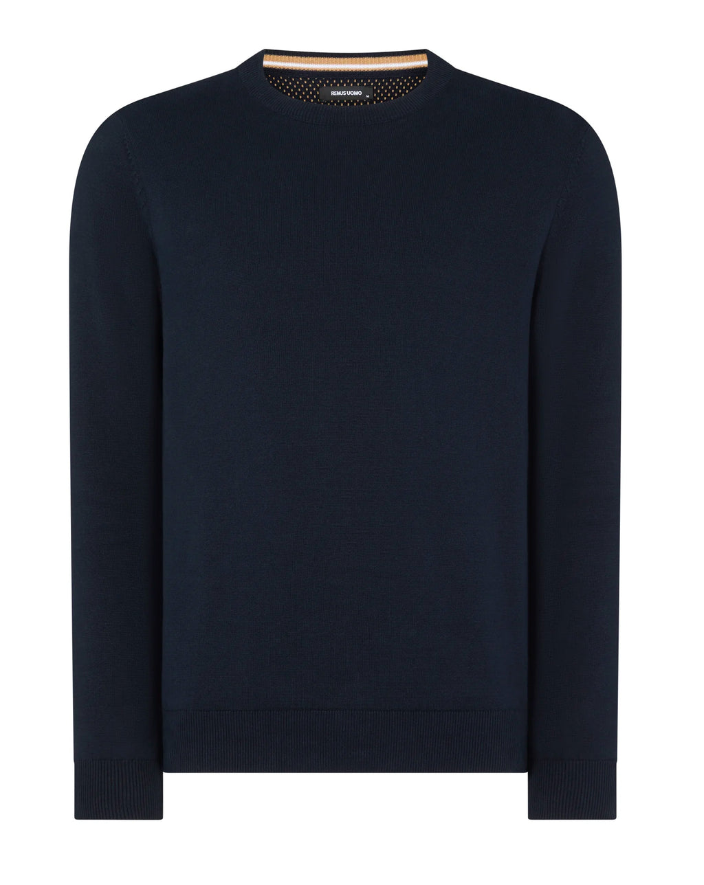 Remus Uomo Tapered Fit Cotton Crew Neck Sweater Navy
