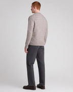 Remus Uomo Shawl Crossed V Neck Wool Blend Jumper Beige