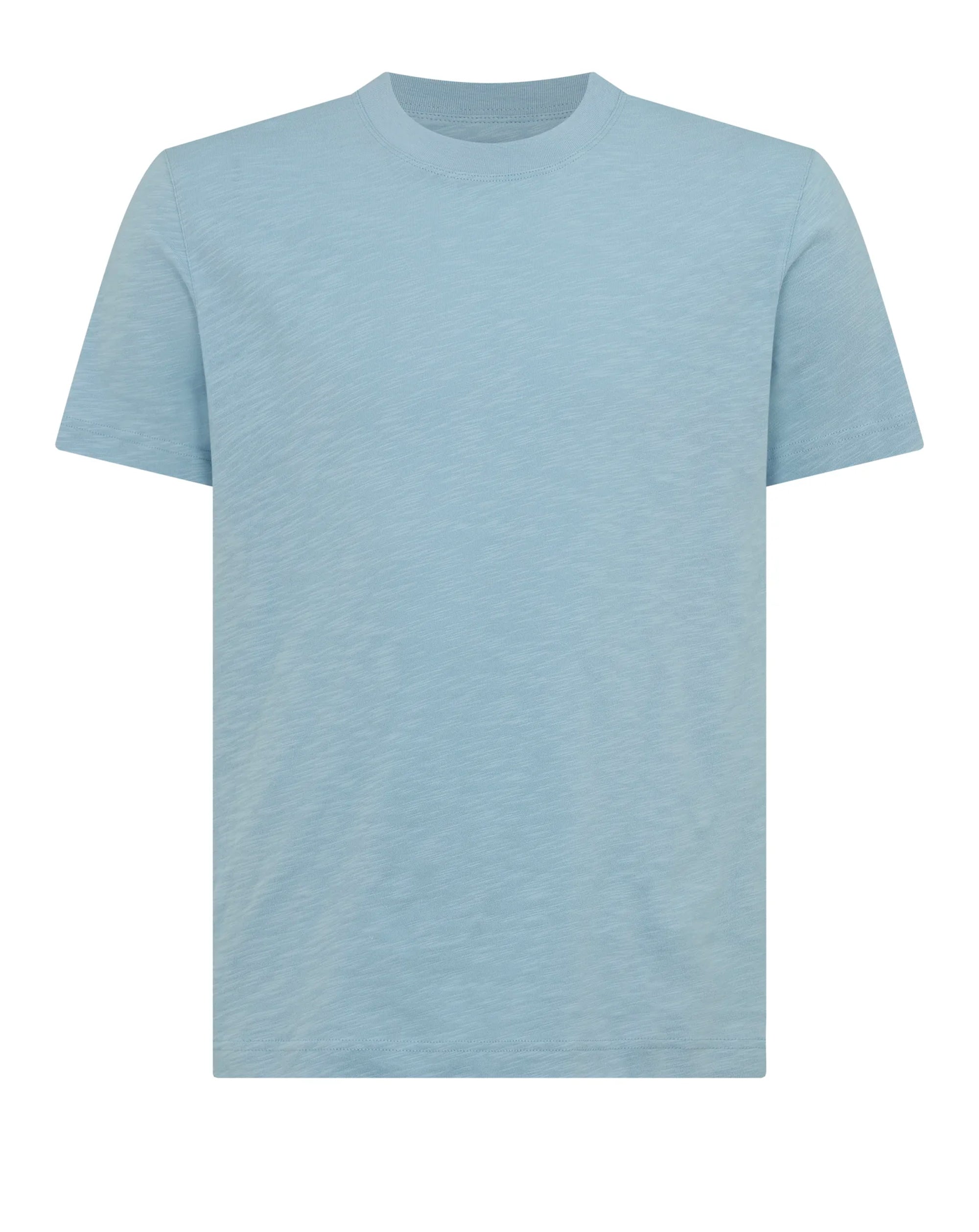 Remus Uomo slub cotton T-Shirt BLUE