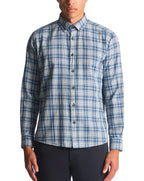 Remus Uomo Tapered Parker Long Sleeve Check Shirt Blue