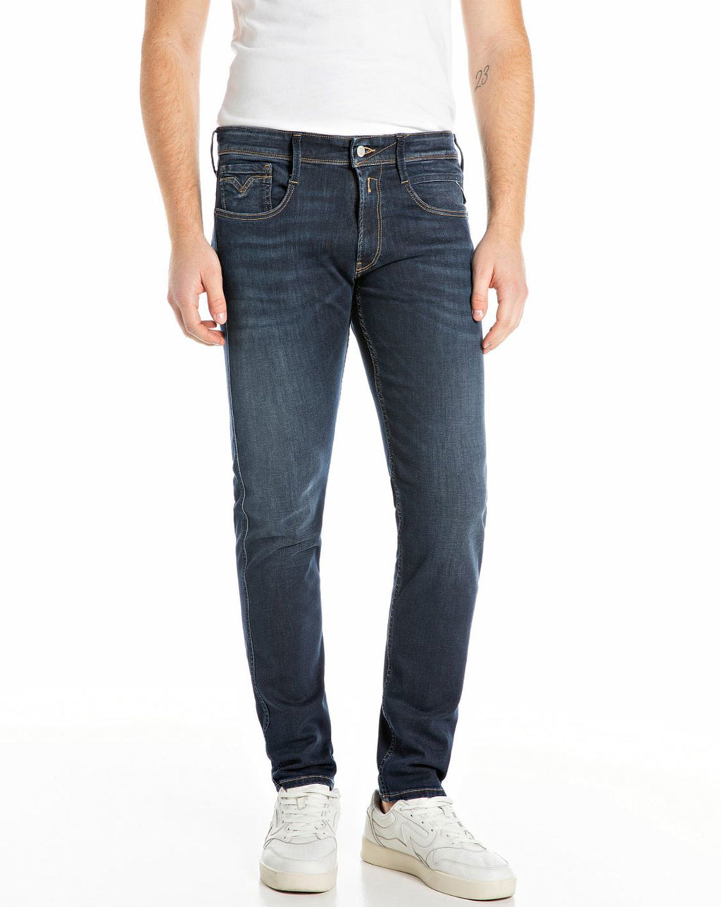 Replay Anbass Slim Fit Jean Power Stretch 10oz Denim Jean BLUE