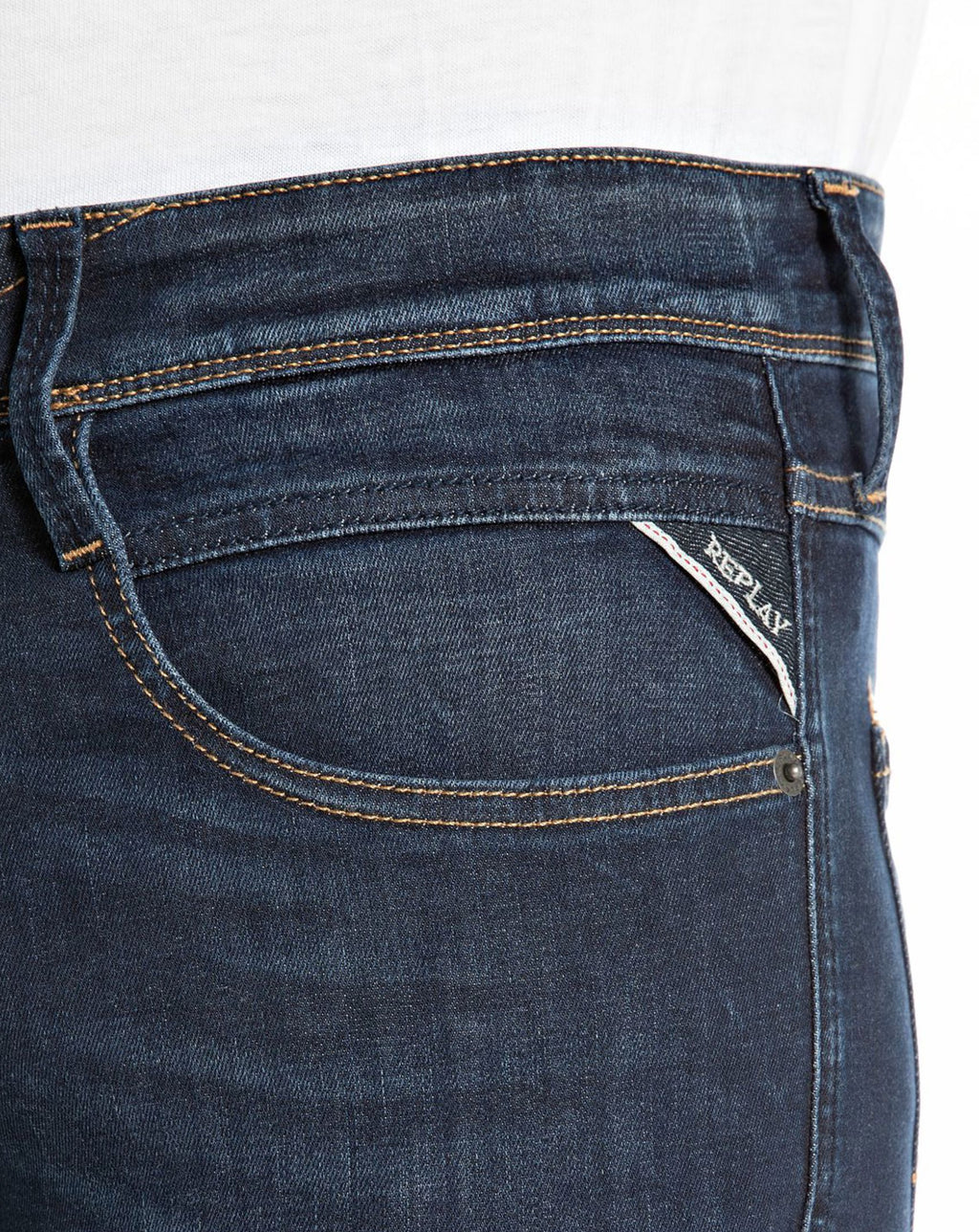 Replay Anbass Slim Fit Jean Power Stretch 10oz Denim Jean BLUE
