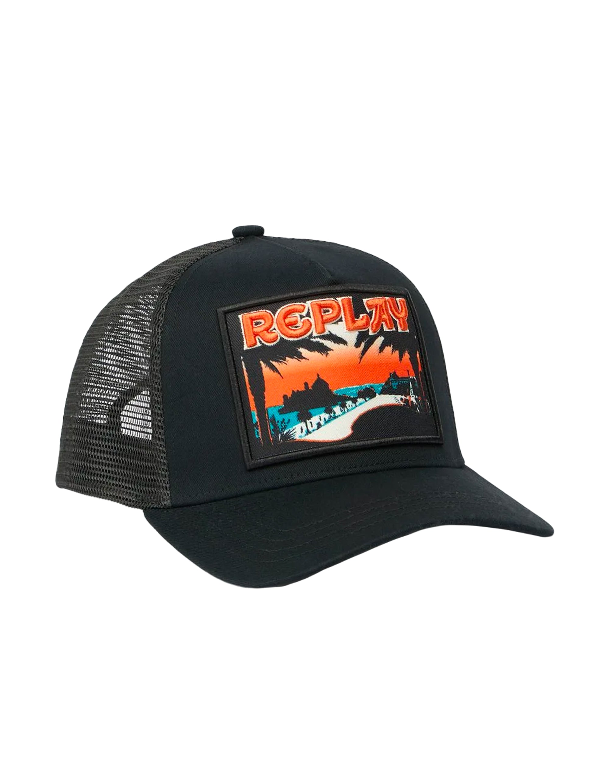 Replay Baseball Cap Patch Trucker Cap BLACK