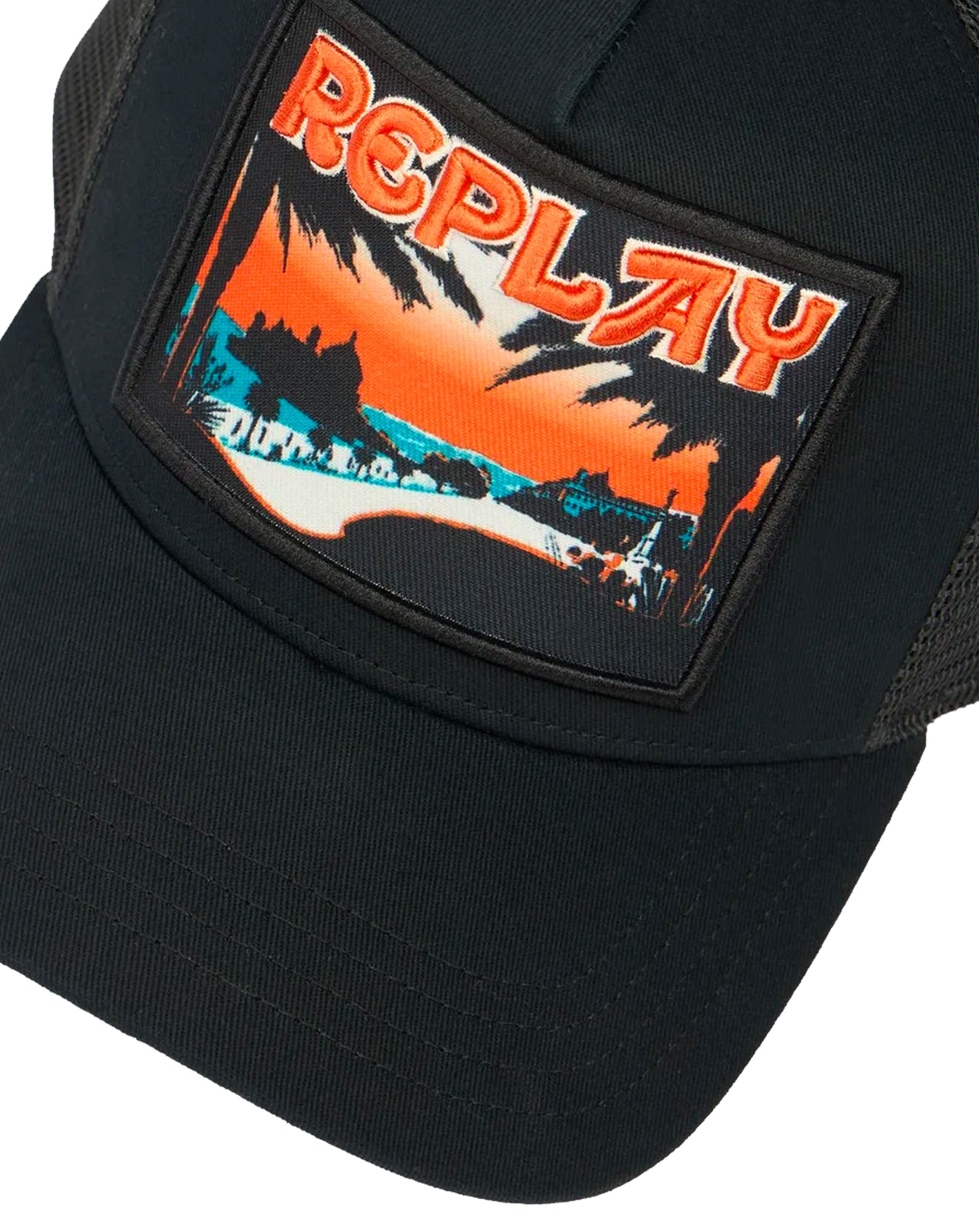 Replay Baseball Cap Patch Trucker Cap BLACK