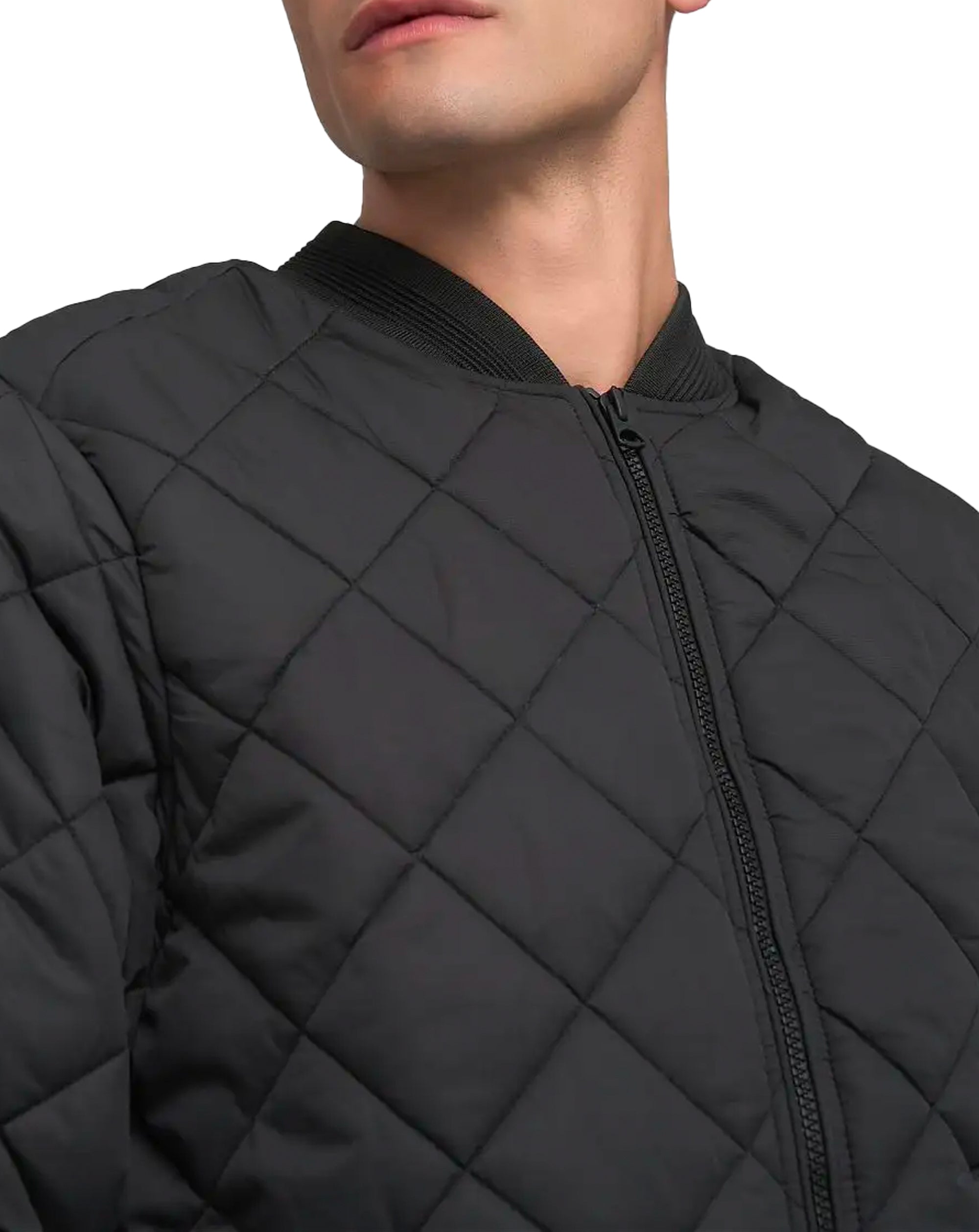 Replay Biker Jacket Light Quilted Black