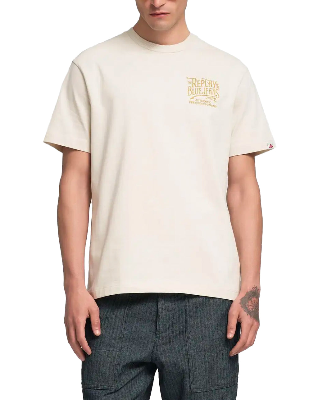 Replay Blue Jeans T Shirt Stone