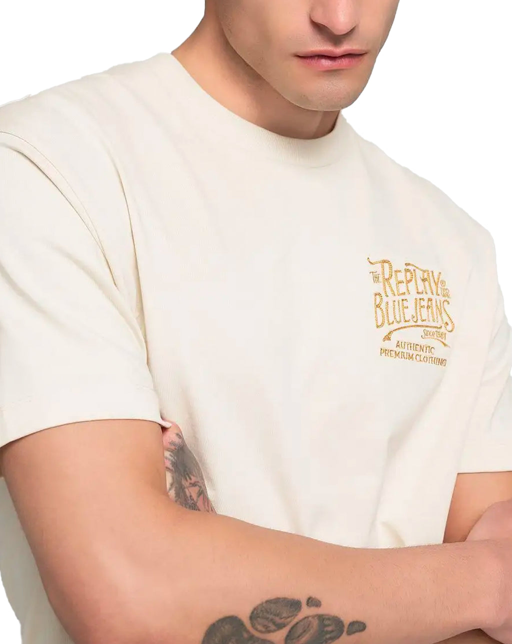 Replay Blue Jeans T Shirt Stone