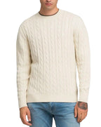 Replay Cable Knit Jumper Stone
