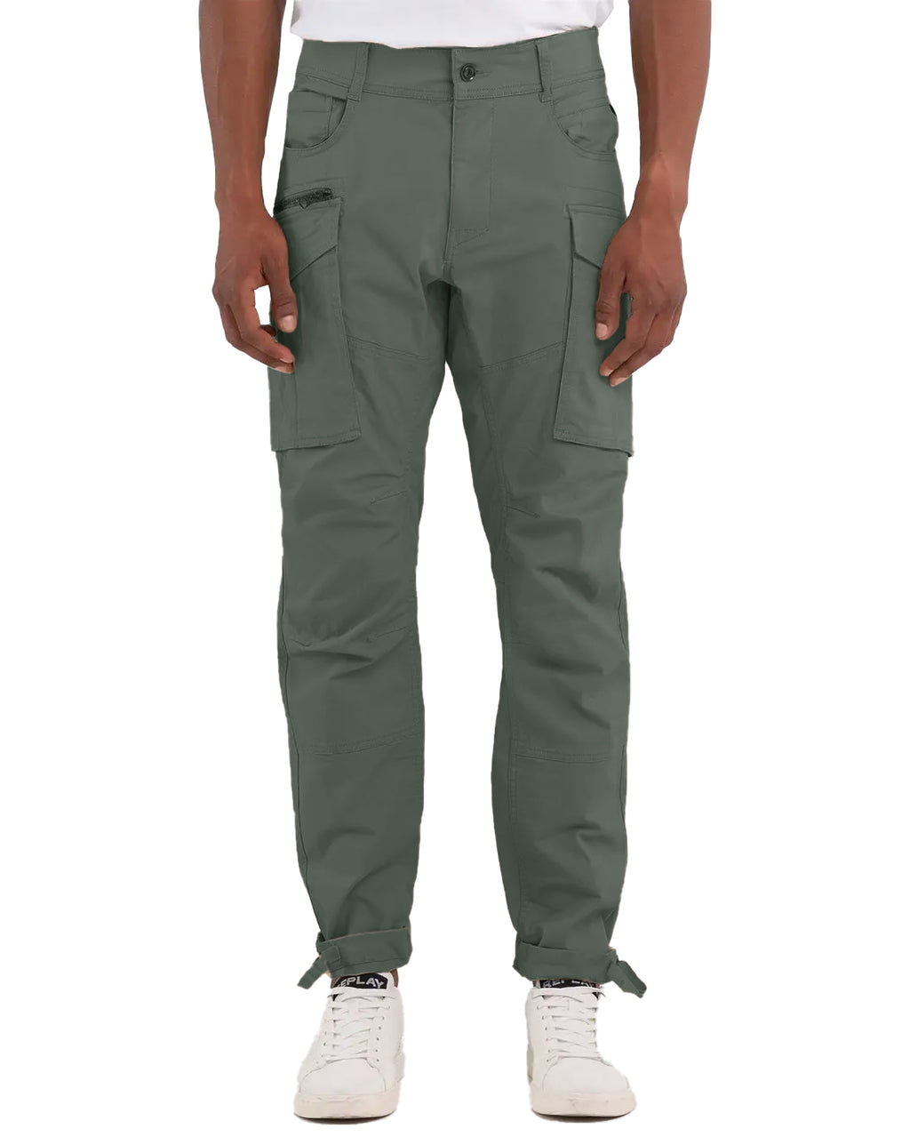 Replay Combat Pants With Zip & Pocket Detail 703 Khaki
