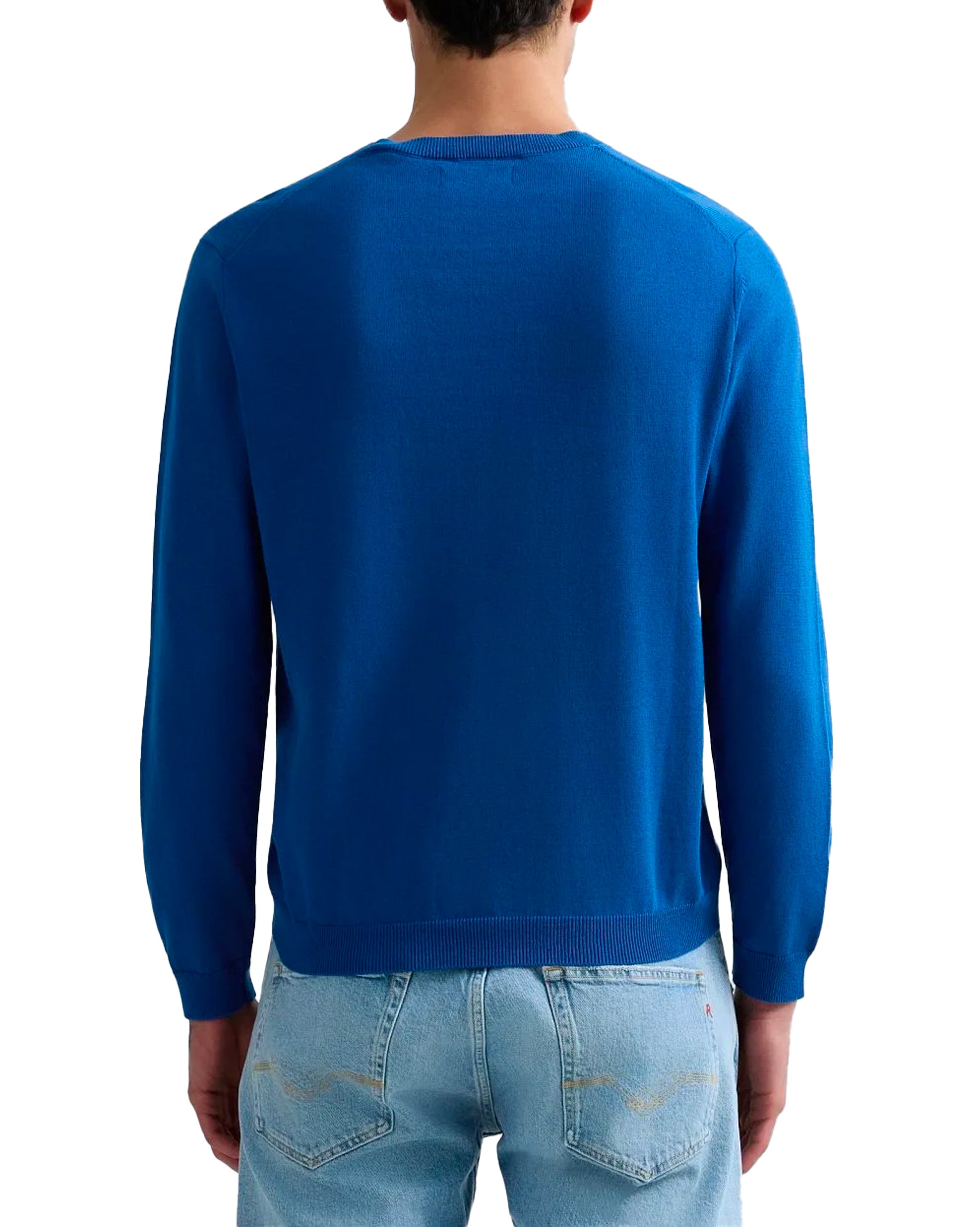 Replay Cotton Crew Neck Sweater Knitwear BLUE