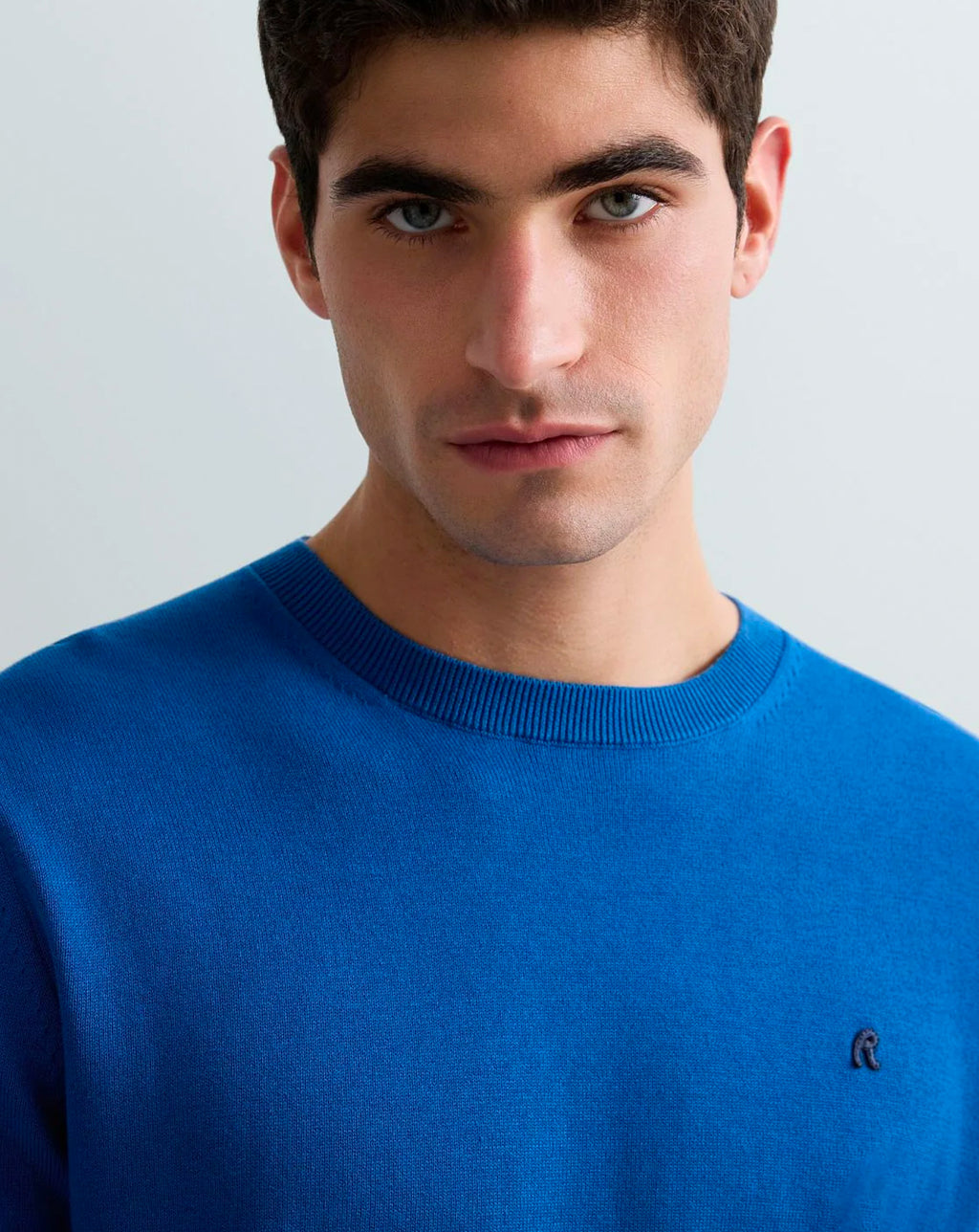 Replay Cotton Crew Neck Sweater Knitwear BLUE