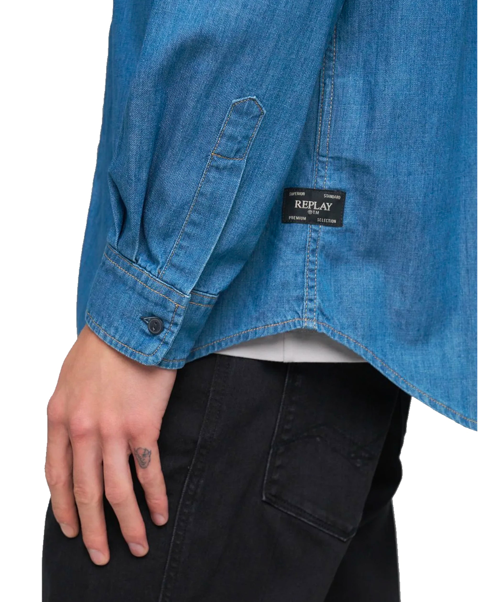 Replay Denim Shirt BLUE