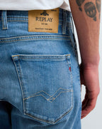 Replay Denim stretch shorts stonewash Blue Ma981y.685.194.009
